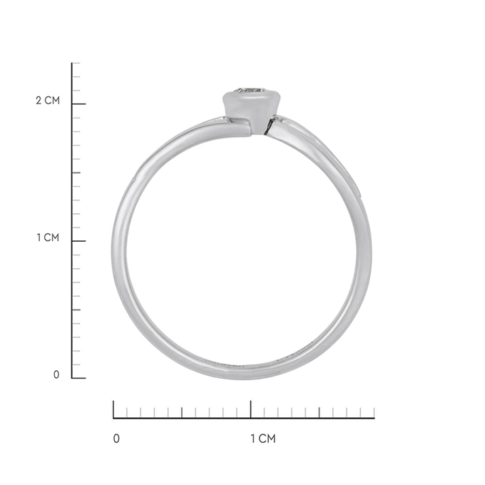 Кольцо из золота 585 пробы c бриллиантом, Л 1607 0883 за 49200