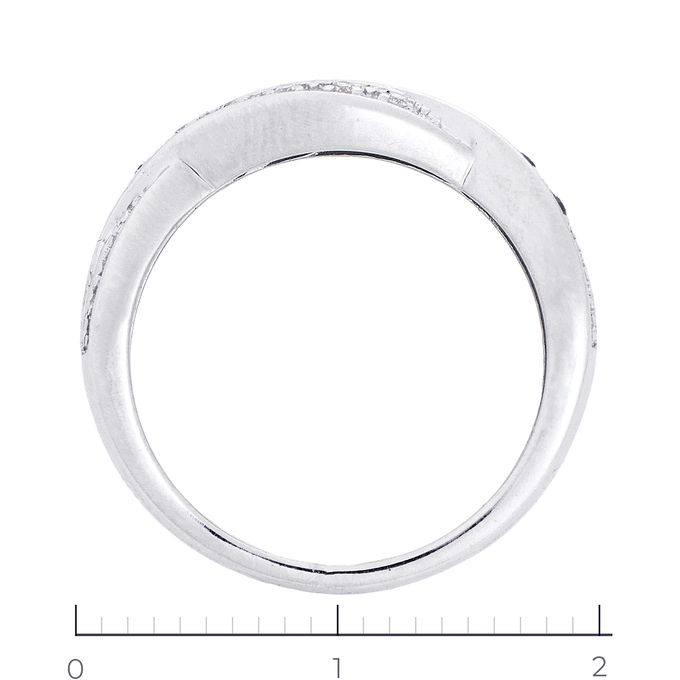Кольцо из белого золота 585 пробы c 14 бриллиантами