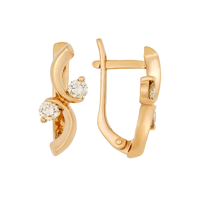 Серьги из золота 585 пробы с бриллиантами, Л 7503 0721 за 63000