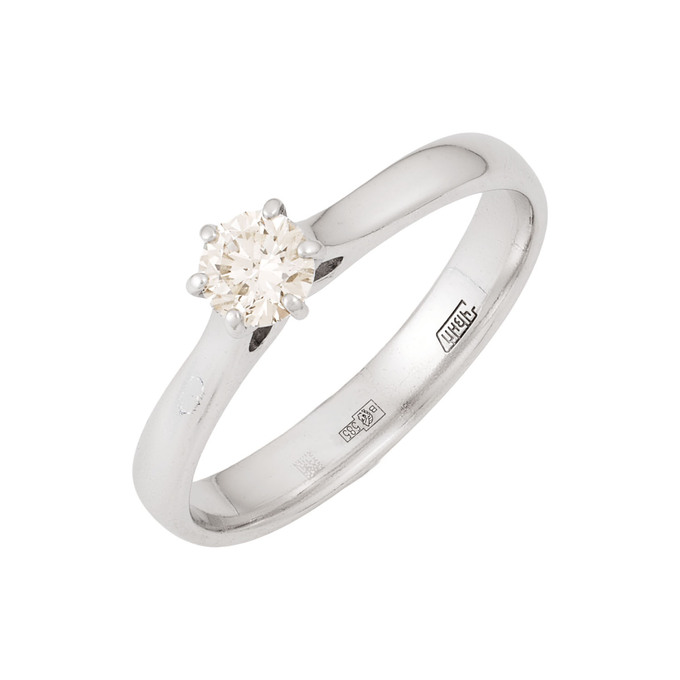 Кольцо из золота 585 пробы c бриллиантом, Л 7502 9947 за 45600