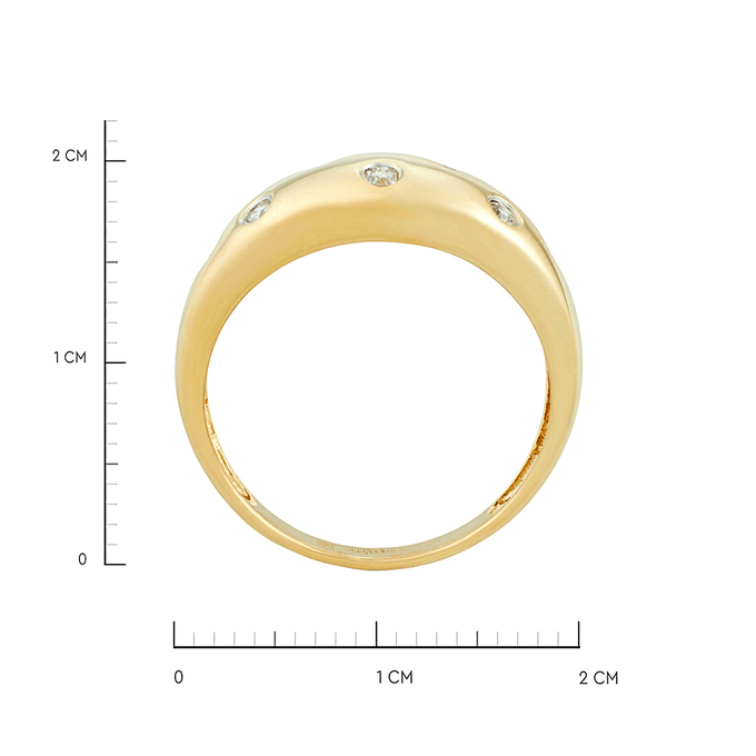 Кольцо из золота 585 пробы c бриллиантами, Л 3013 2470 за 53600