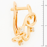 Серьги из красного золота 585 пробы c фианитами