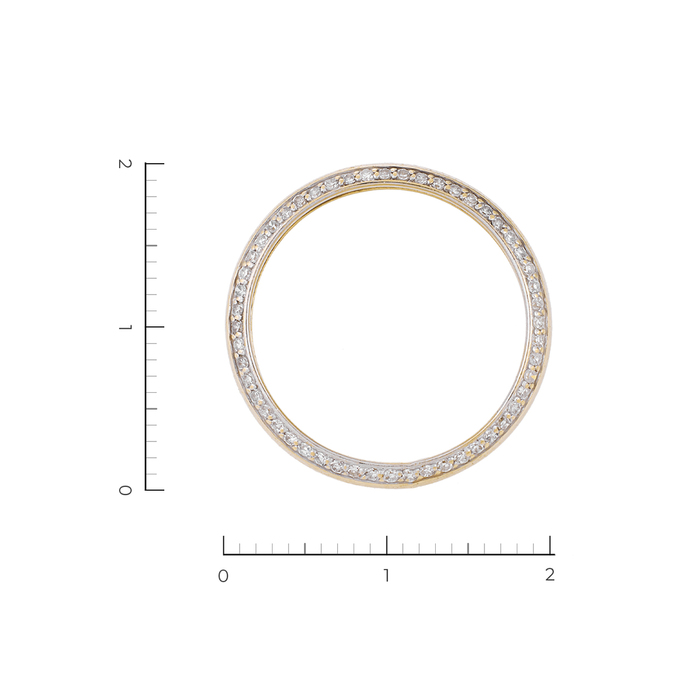 Кольцо из желтого золота 585 пробы c 52 бриллиантами, Л 2211 7556 за 18550