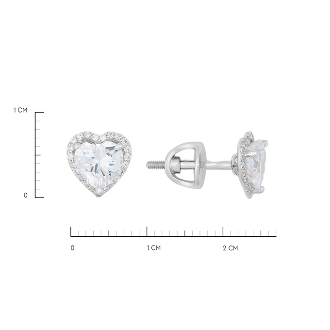 Серьги из золота 585 пробы c фианитами, Л 2414 1194 за 19200