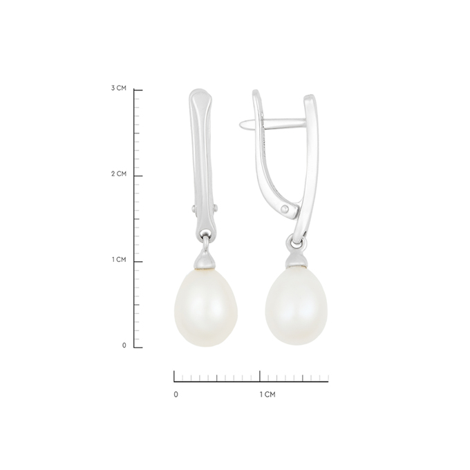 Серьги из золота 585 пробы c культивированным жемчугом, К 0000 3387 за 44800