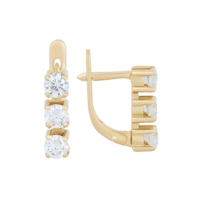 Серьги из золота 750 пробы c бриллиантами, Л 3706 5140 за 189000