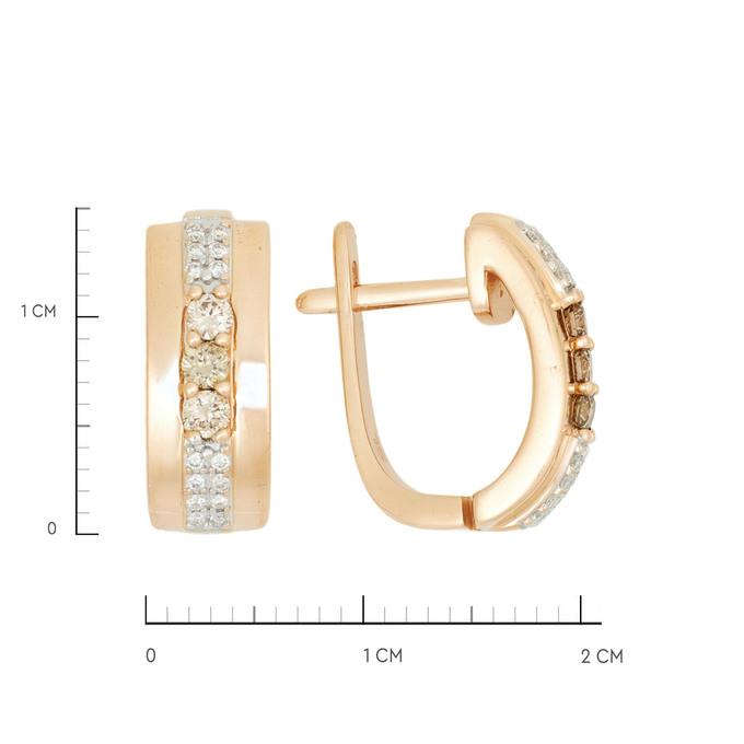 Серьги из золота 585 пробы с бриллиантами, Л 3015 2497 за 54700