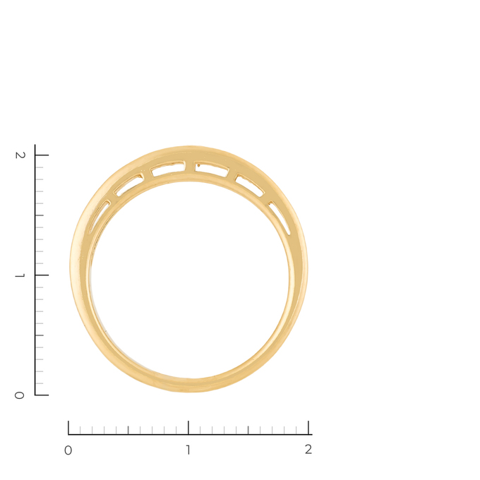 Кольцо из желтого золота 585 пробы c 14 бриллиантами, Л 2912 5629 за 55920