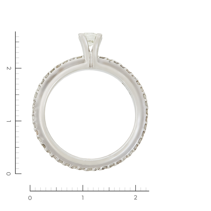 Кольцо из белого золота 750 пробы c 48 бриллиантами, Л 2809 1832 за 92100