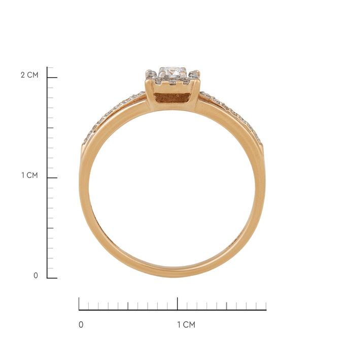 Кольцо из золота 585 пробы c бриллиантами, Л 4107 7080 за 32400