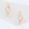 Серьги из красного золота 585 пробы c фианитами