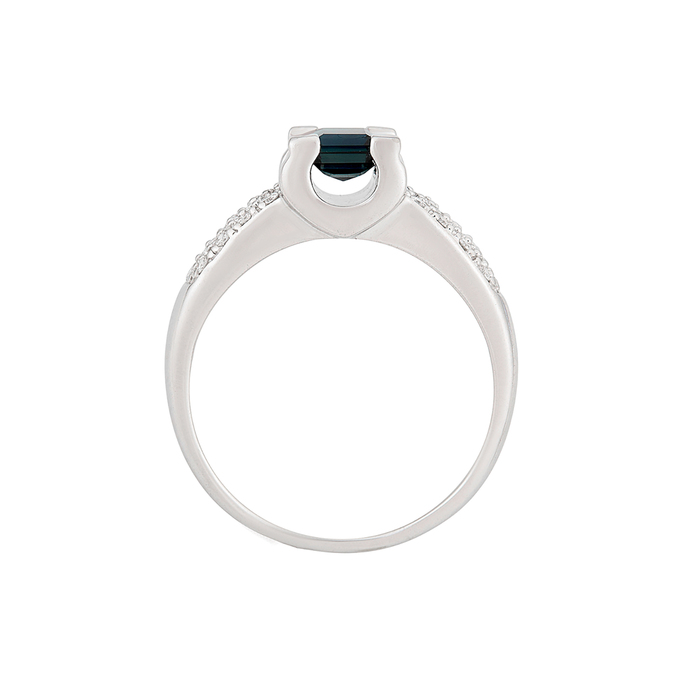 Кольцо из золота 750 пробы c сапфиром и бриллиантами, Л 2912 6281 за 80000