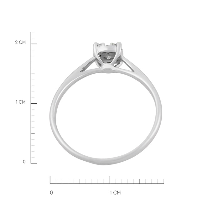 Кольцо из золота 585 пробы c бриллиантами, Л 2011 0290 за 25520