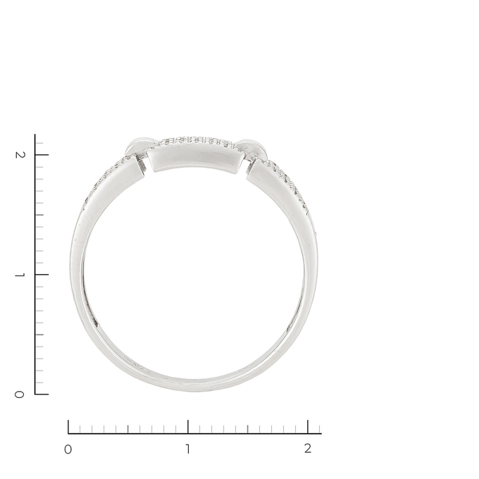 Кольцо из белого золота 585 пробы c 60 бриллиантами