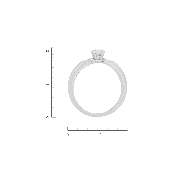Кольцо из белого золота 585 пробы c 7 бриллиантами, Л 2809 4684 за 101520