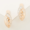 Серьги из золота 585 пробы c фианитами