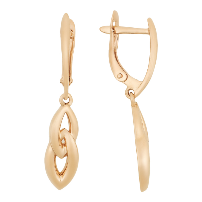 Серьги из красного золота 585 пробы