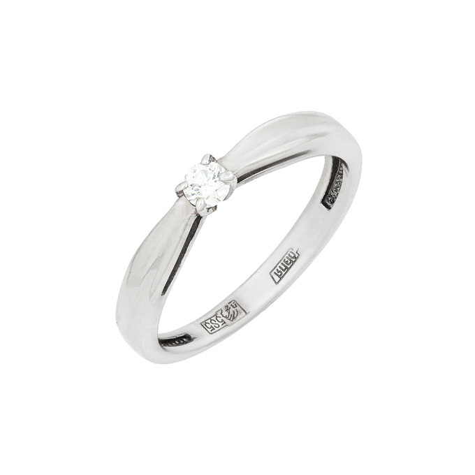 Кольцо из золота 585 пробы c бриллиантом