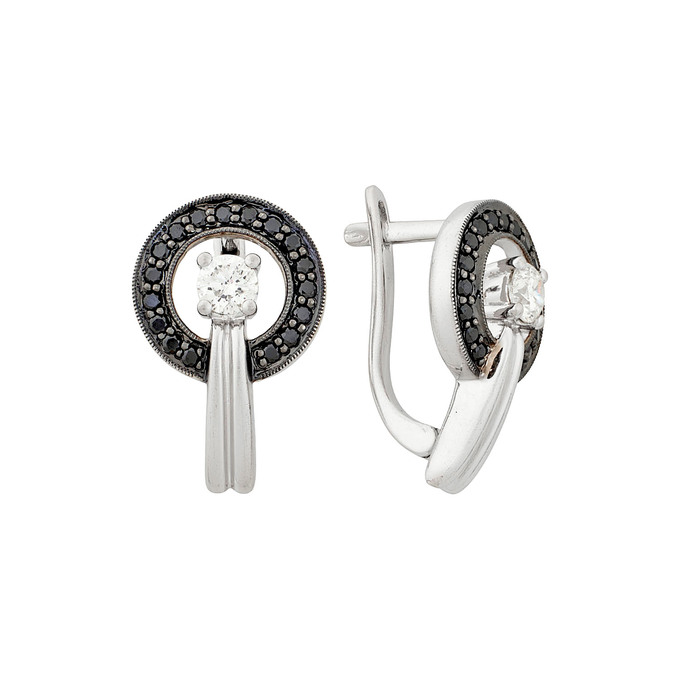 Серьги из золота 585 пробы c бриллиантами, Ц О007 2623 за 99000