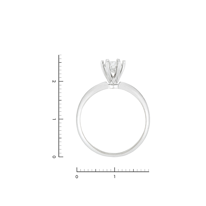 Кольцо из золота 585 пробы c бриллиантом, Л 2008 8056 за 90000