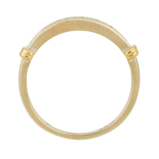 Кольцо из комбинированного золота 585 пробы c 32 бриллиантами, Л29123446 за 12900