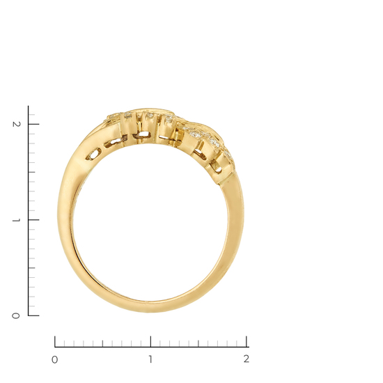 Кольцо из желтого золота 750 пробы c 23 бриллиантами, Л37057674 за 41450