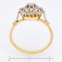 Кольцо из комбинированного золота 585 пробы c 9 бриллиантами 139745 фото 4