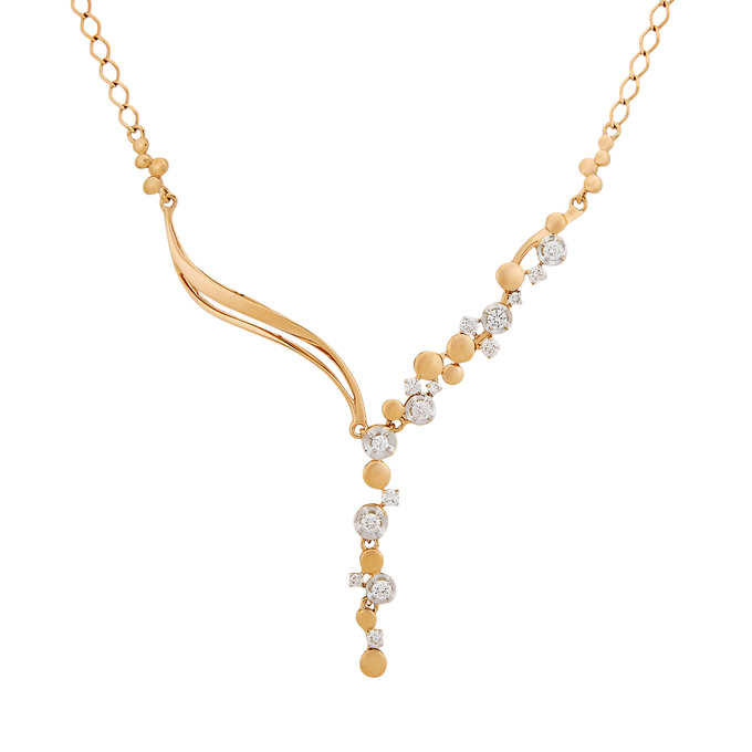 Колье из золота 585 пробы c бриллиантами