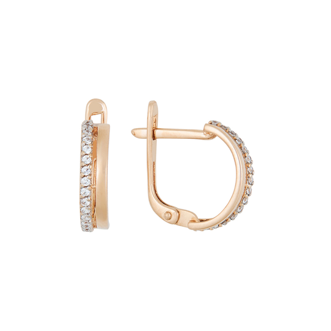 Серьги из золота 585 пробы c фианитами, Л 1115 9431 за 12960