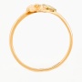 Кольцо из комбинированного золота 583 пробы c 1 бриллиантом Л12077880 фото 3