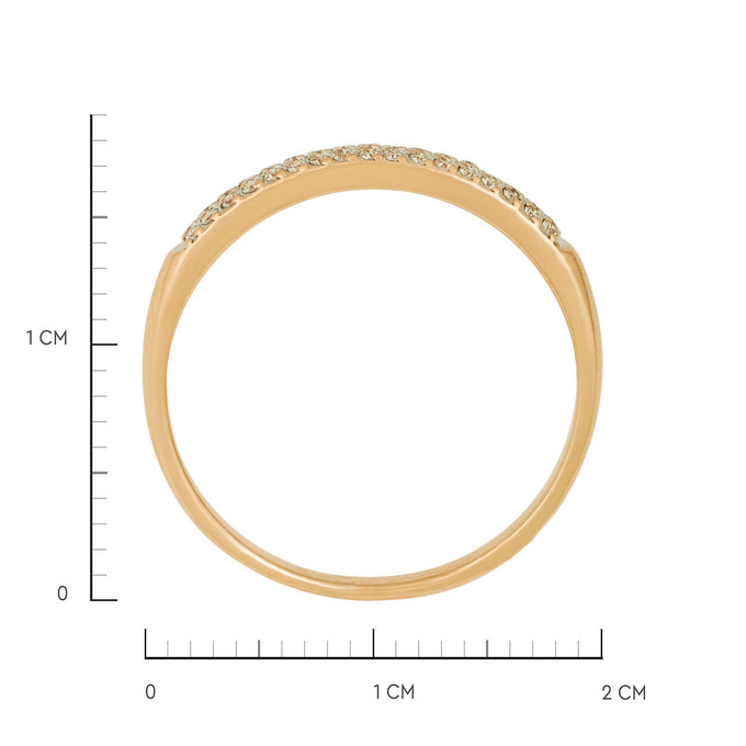 Кольцо из золота 585 пробы c бриллиантами