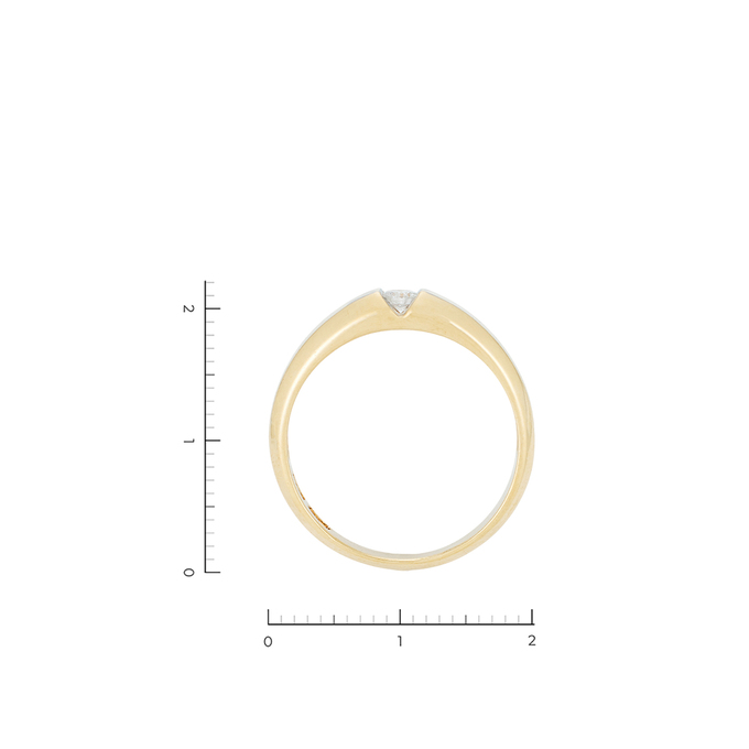 Кольцо из золота 750 пробы c 1 бриллиантом