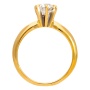 Кольцо из желтого золота 750 пробы c 1 бриллиантом 006203 фото 2