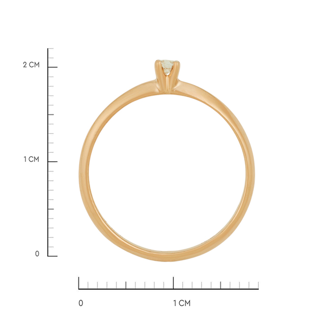 Кольцо из золота 585 пробы c бриллиантом, Л 5406 2020 за 22400