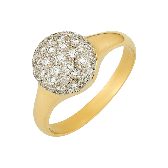 Кольцо из золота 750 пробы c бриллиантами