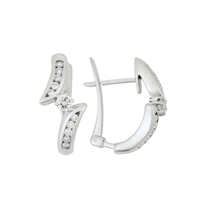 Серьги из золота 585 пробы c бриллиантами, Л 0911 0069 за 64980