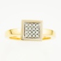 Кольцо из комбинированного золота 585 пробы c 16 бриллиантами Л09101397 фото 2