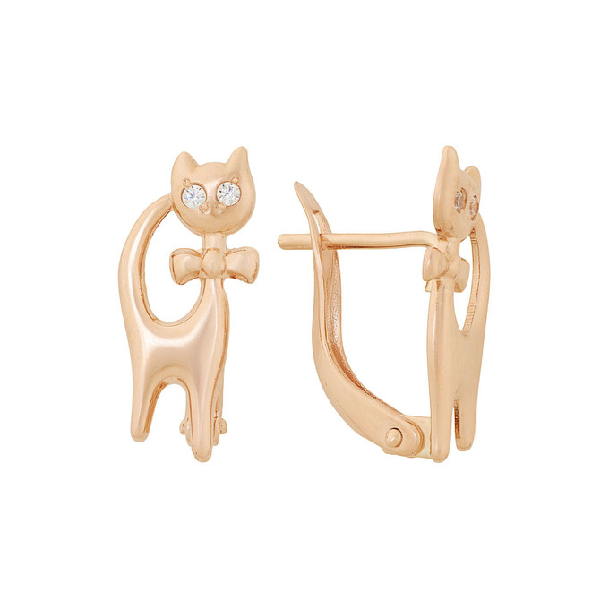 Серьги из золота 585 пробы c фианитами, Ц О007 2566 за 20300