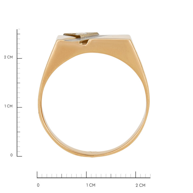 Кольцо из золота 585 пробы c бриллиантом, Л 6202 1586 за 112000