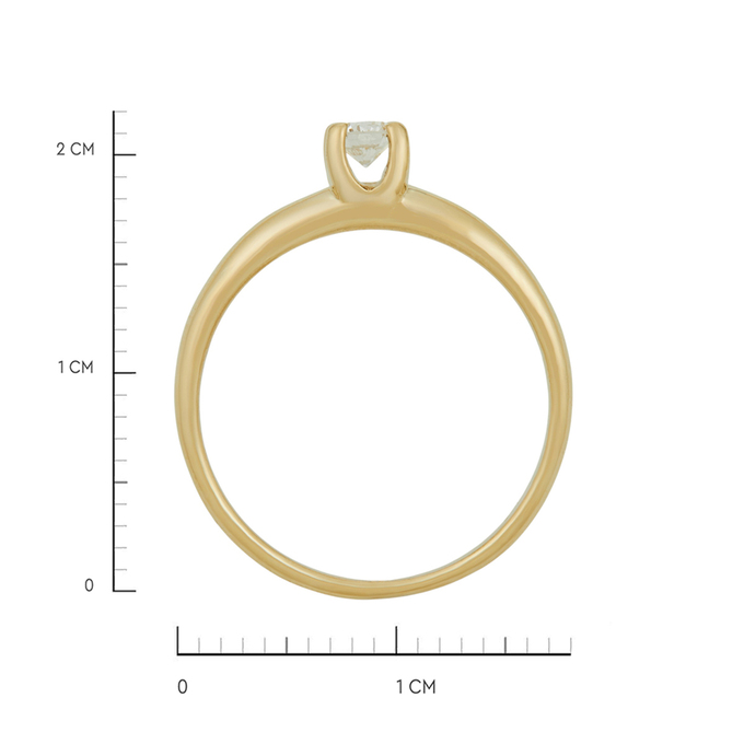 Кольцо из золота 585 пробы c бриллиантом, Л 2804 4138 за 35000