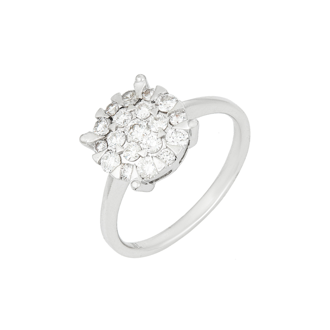 Кольцо из золота 585 пробы c бриллиантами