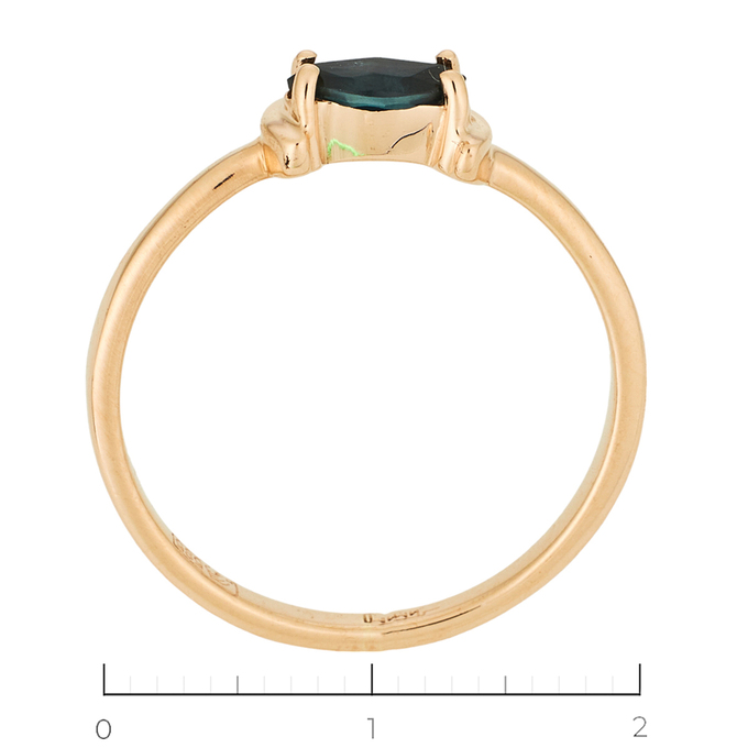 Кольцо из золота 585 пробы c 1 сапфиром, Л 4709 3765 за 14100
