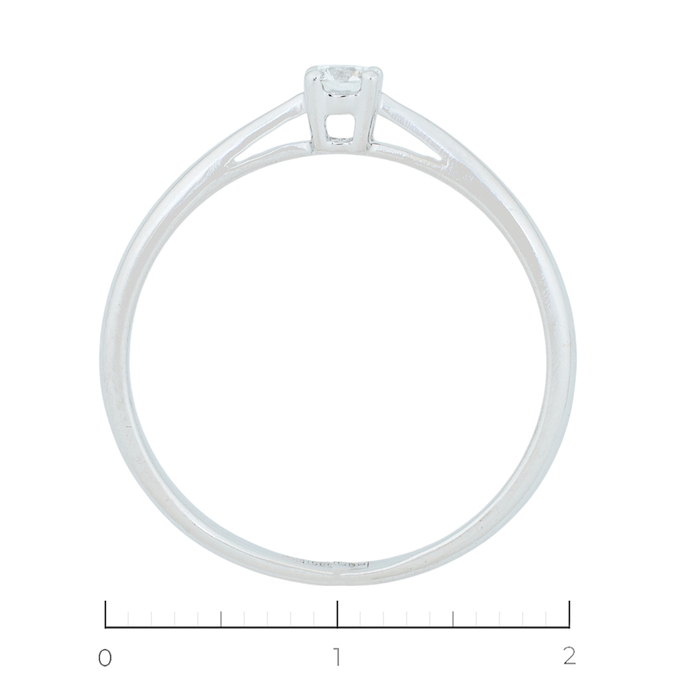 Кольцо из белого золота 585 пробы c 1 бриллиантом, Л 5703 2233 за 11700