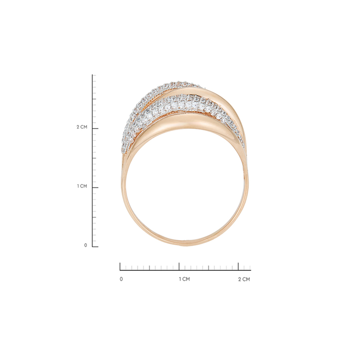 Кольцо из золота 585 пробы c 174 фианитами, Л 2212 1748 за 50320
