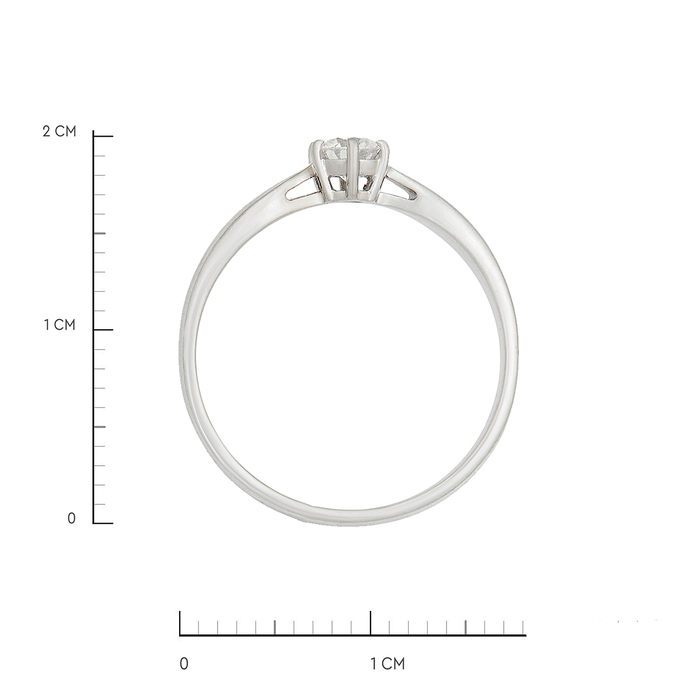 Кольцо из золота 585 пробы c бриллиантом, Л 7601 3640 за 26080