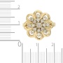 Кольцо из комбинированного золота 500 пробы c 17 бриллиантами 099609 фото 4