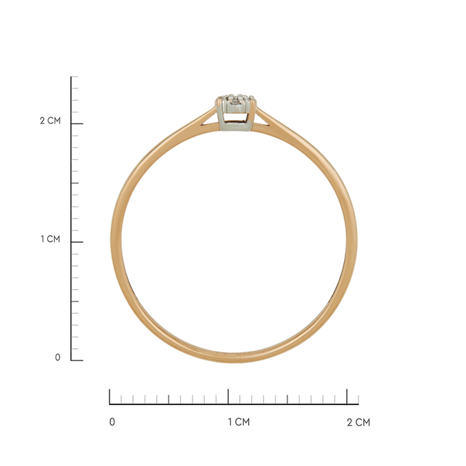 Кольцо из золота 585 пробы c бриллиантами, Л 1116 5012 за 12400