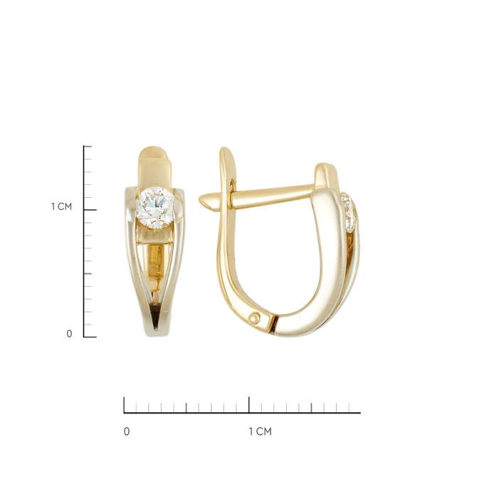 Серьги из золота 585 пробы с бриллиантами, Л 6402 6996 за 51800