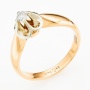Кольцо из комбинированного золота 583 пробы c 1 бриллиантом Л06149455 фото 1