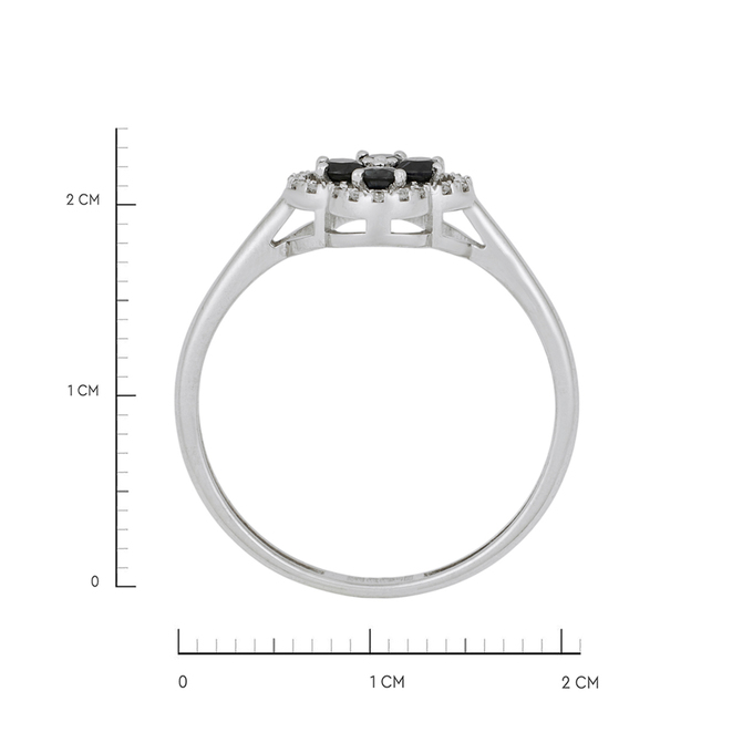 Кольцо из золота 585 пробы c сапфирами и бриллиантами, Л 0515 3868 за 28400